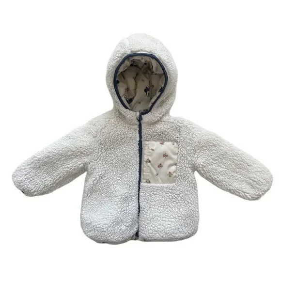 Gap + Disney Reversible Minnie Mouse Fleece Lined Coat Size 3T - Picture 5 of 9